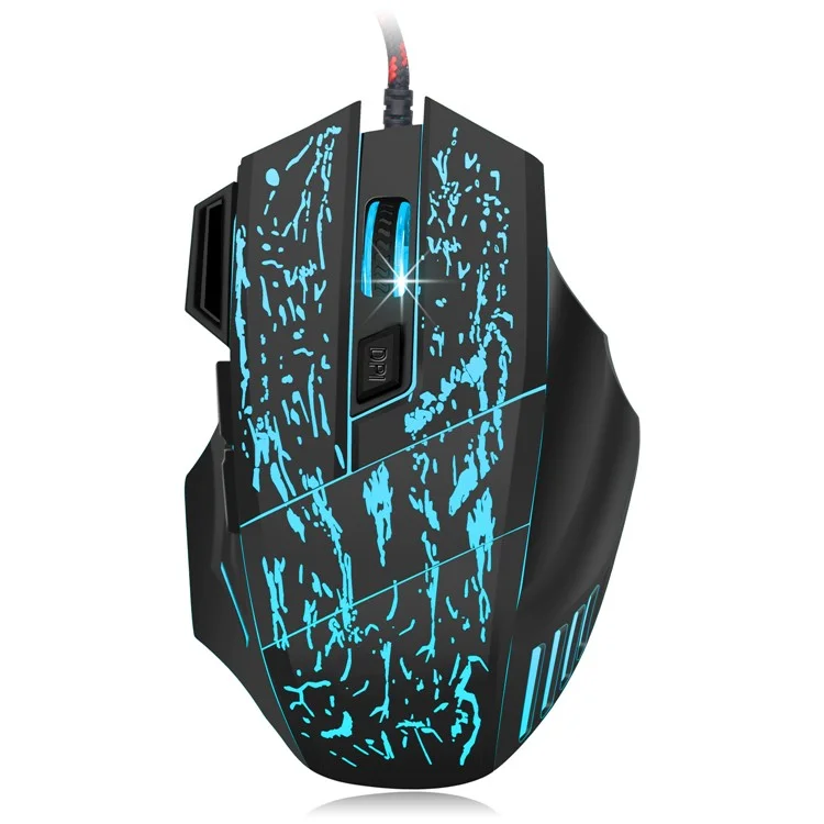 HXSJ Stream Padrão de Crack Optical USB Wired Tito Nylon Line Pro Gaming Mouse