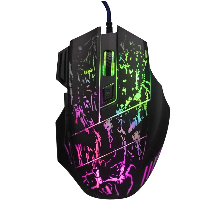 HXSJ Stream Padrão de Crack Optical USB Wired Tito Nylon Line Pro Gaming Mouse