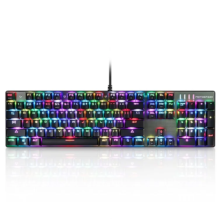 Motospeed CK104 Inflictor -taste Klicken Sie Auf RGB Backlight Mechanische Tastatur - Schwarz