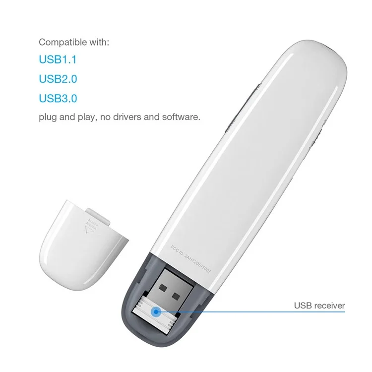 DOOSL Laser Wireless Presentatore 2,4 Ghz Supporti Ricaricabili PowerPoint, Keynote e Prezi Pagina