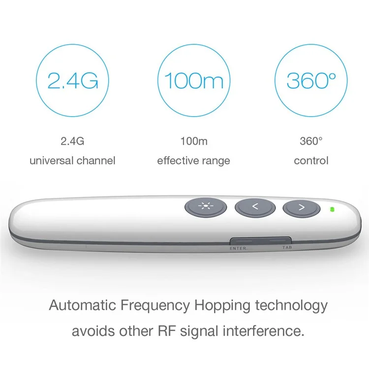 DOOSL Laser Wireless Presentatore 2,4 Ghz Supporti Ricaricabili PowerPoint, Keynote e Prezi Pagina