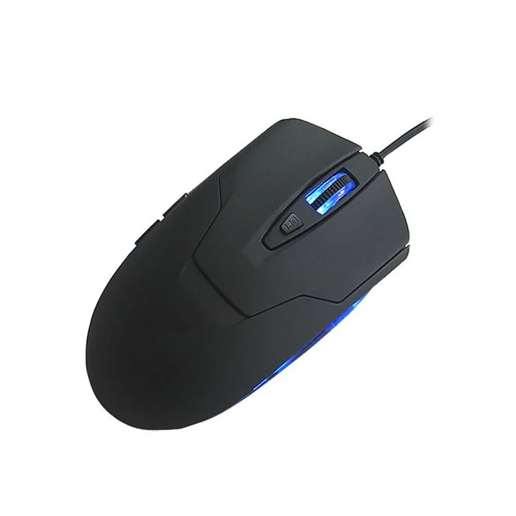 6D Buttons 2400DPI Adjustable USB Wired Optical Computer Game Mouse (VMO-92) - Black