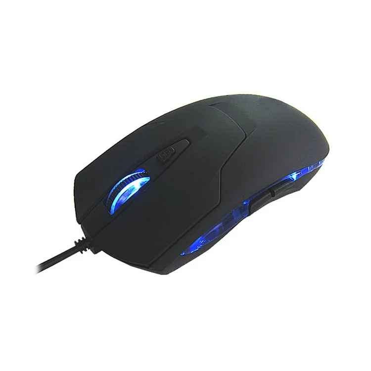 6D Buttons 2400DPI Adjustable USB Wired Optical Computer Game Mouse (VMO-92) - Black