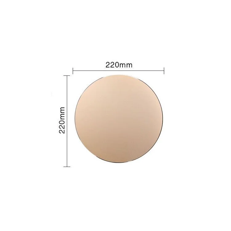 YED Round Shape Aluminum Alloy Gaming Mouse Pad with Non-Slip Rubber Base, 220 x 220mm - Gold