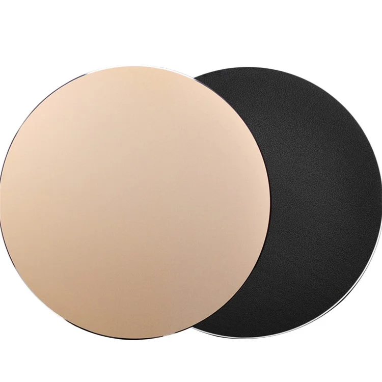 YED Round Shape Aluminum Alloy Gaming Mouse Pad with Non-Slip Rubber Base, 220 x 220mm - Gold