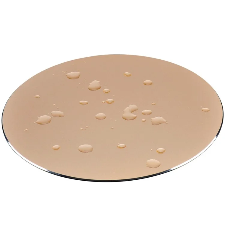 YED Round Shape Aluminum Alloy Gaming Mouse Pad with Non-Slip Rubber Base, 220 x 220mm - Gold