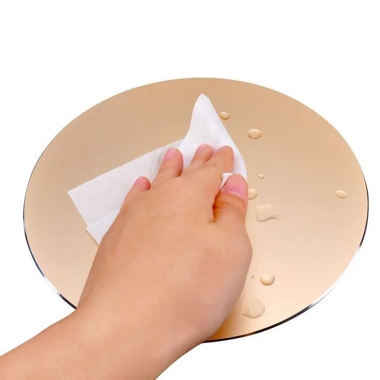 YED Round Shape Aluminum Alloy Gaming Mouse Pad with Non-Slip Rubber Base, 220 x 220mm - Gold