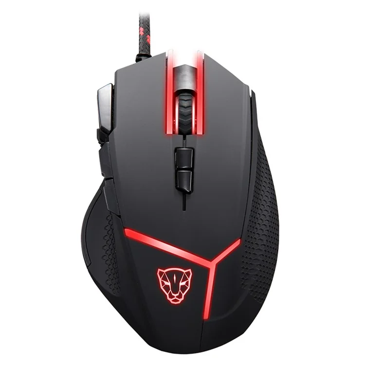 MOTOSPEED V18 Wired Adjustable 4000DPI Gaming Mouse with RGB Breathing Light - Black