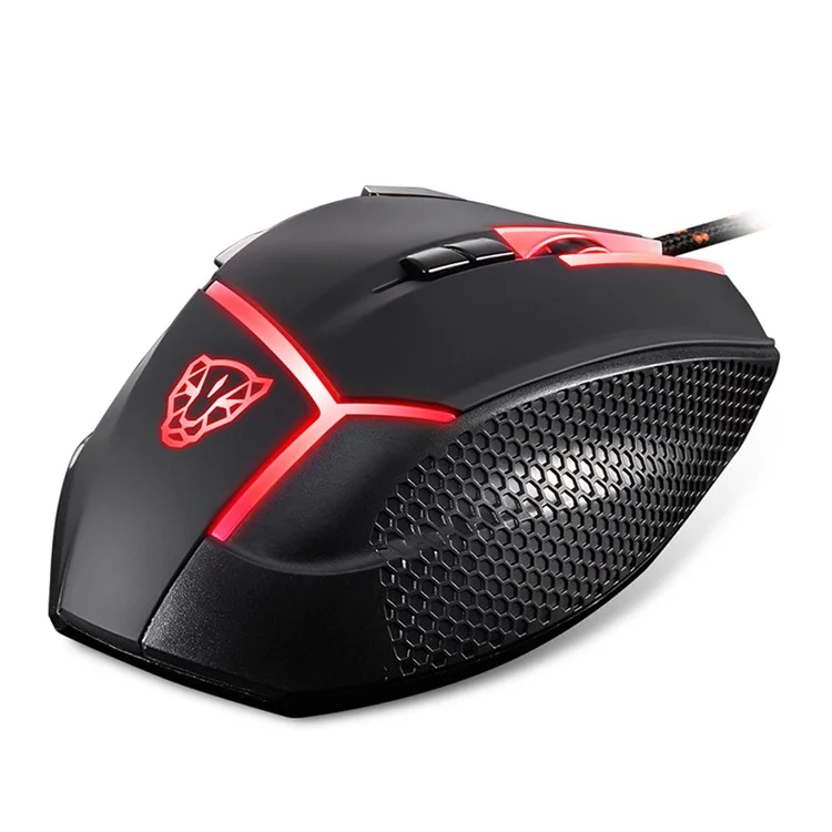MOTOSPEED V18 Wired Adjustable 4000DPI Gaming Mouse with RGB Breathing Light - Black