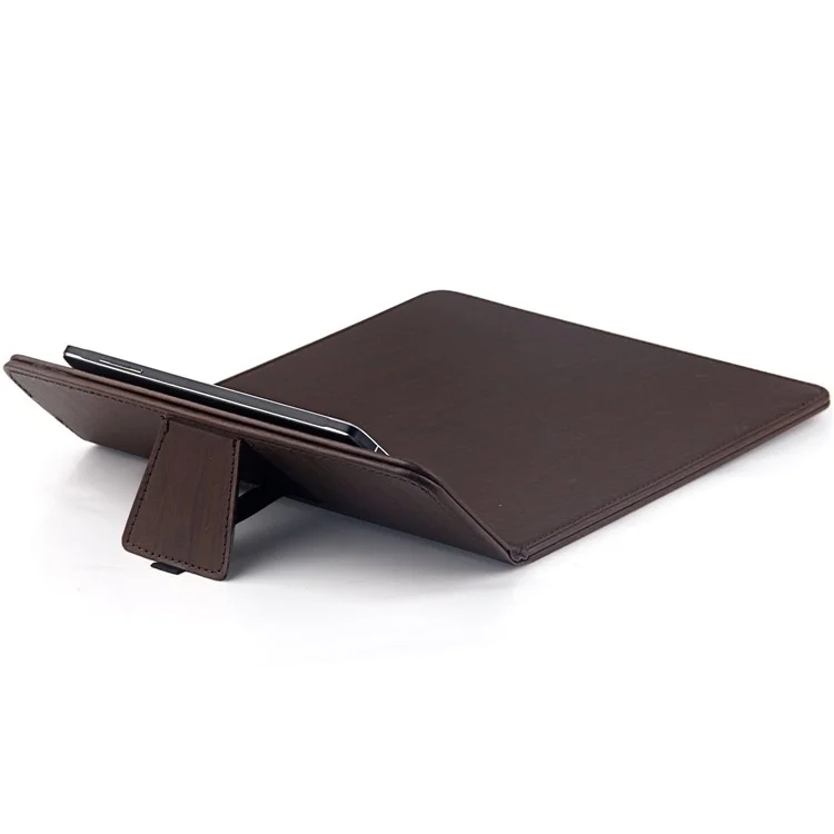 Qi Wireless Charging Mouse Pad Desktop Smartphone Stand for Samsung S7 / S7 edge etc.  - Coffee