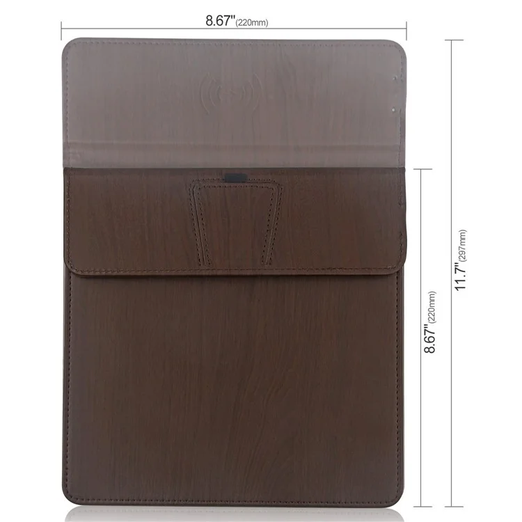 Qi Wireless Charging Mouse Pad Desktop Smartphone Stand for Samsung S7 / S7 edge etc.  - Coffee