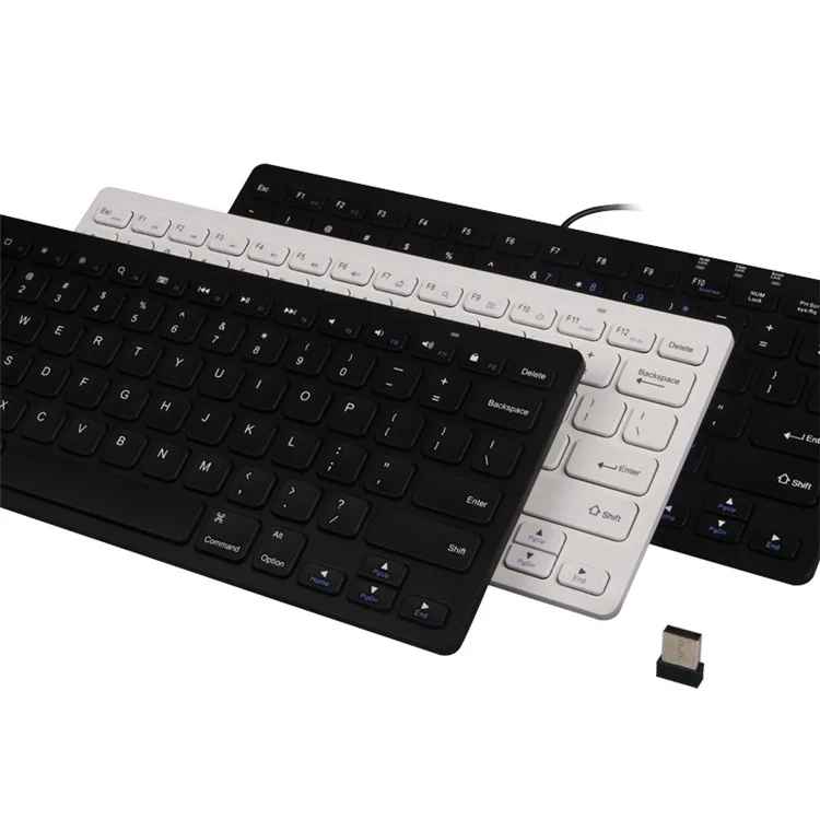 BOW HW098A Chocolate Style Wired USB Laptop Keyboard with 78 Keys - Black