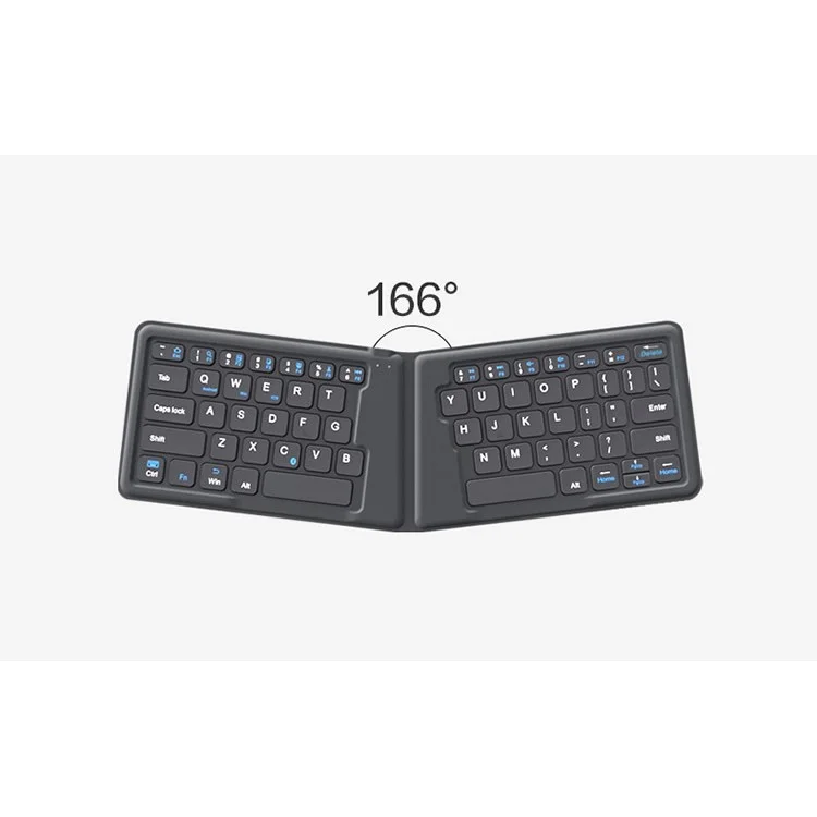 BOW HB188 Ultra-Thin Mini Foldable Wireless Bluetooth Keyboard - Black