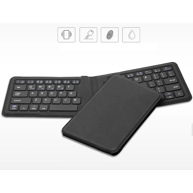BOW HB188 Ultra-Thin Mini Foldable Wireless Bluetooth Keyboard - Black