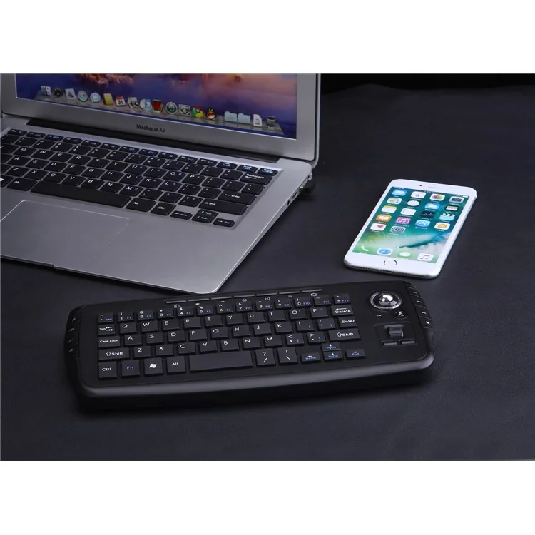 2.4G Wireless Mini Multi-media Keyboard with Trackball Air Mouse