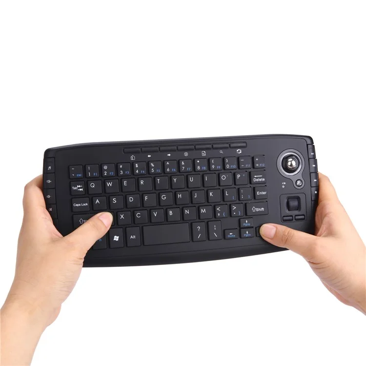 2.4G Wireless Mini Multi-media Keyboard with Trackball Air Mouse