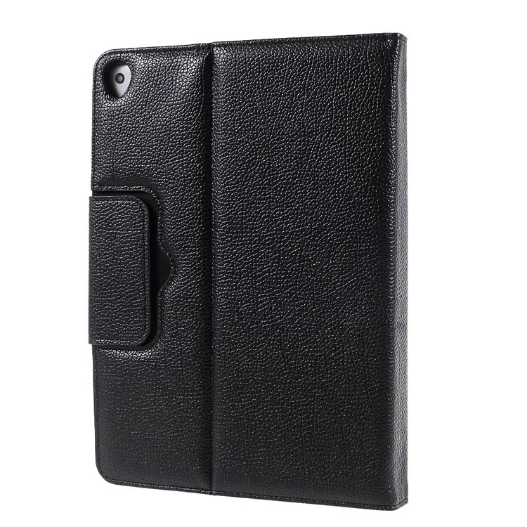 For iPad 9.7-inch (2017) Movable Wireless Bluetooth Keyboard Leather Stand Case Cover - Black