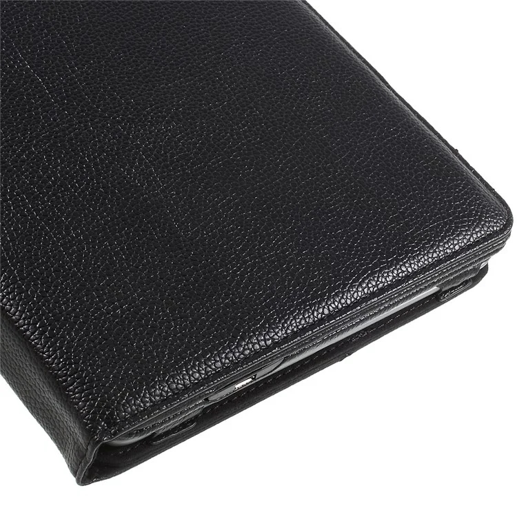 For iPad 9.7-inch (2017) Movable Wireless Bluetooth Keyboard Leather Stand Case Cover - Black