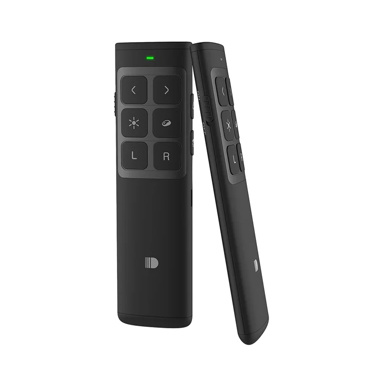 DOOSL DSIT014 Presenter 2.4GHz Laser Wireless Rechargeable Remote Control Supports PowerPoint, Keynote and Prezi Page - Black