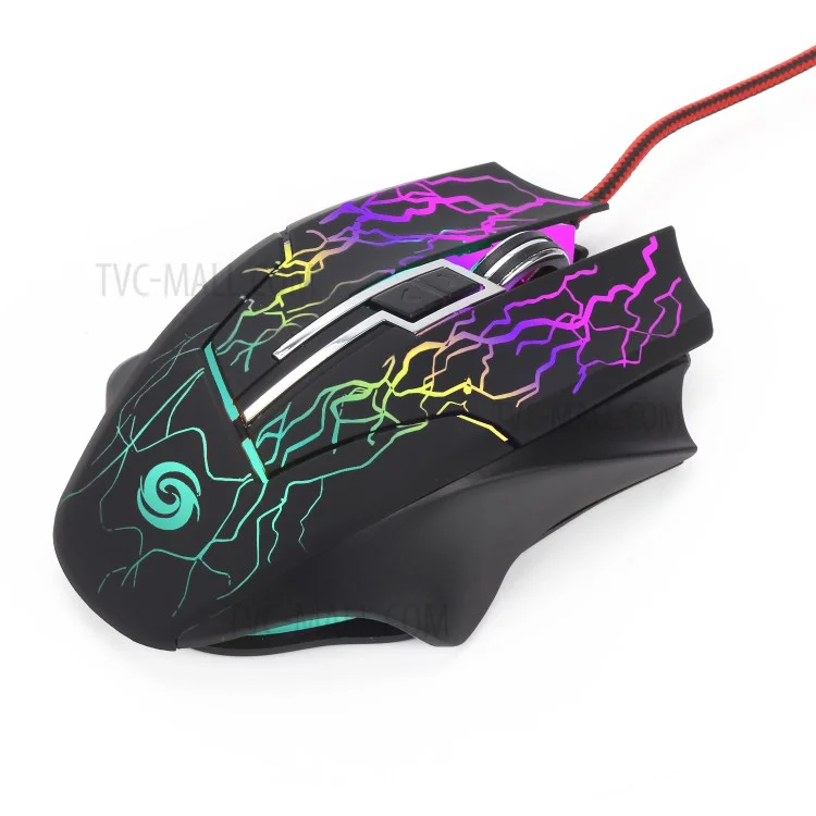 K1022 6-tey RGB Luminous Maus 2400 DPI Kabelgebundene Optische Gaming-mäuse Mit Farbenfrohen Licht