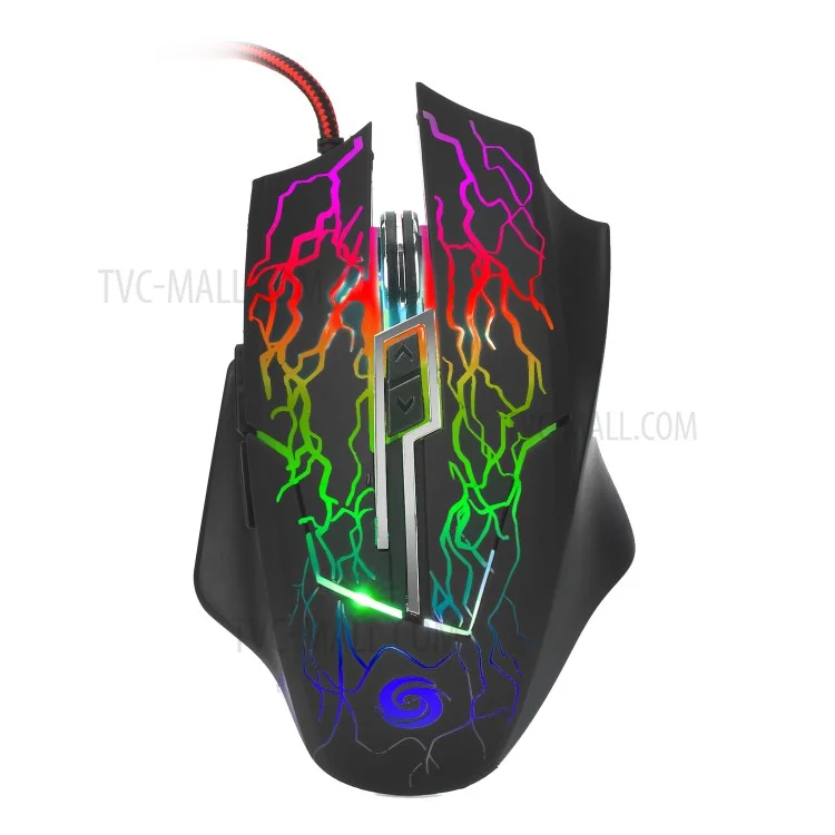 K1022 6-Key Wired Optical Gaming Mouse with Colorful Light