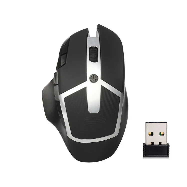 W1005 2.4G Wireless 2400DPI Ergonomic Gaming Mouse with USB Receiver