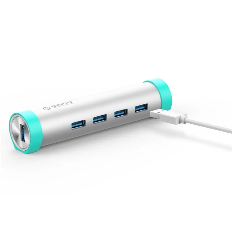 ORICO Aluminum 4-Port USB 3.0 Hub ARH4-U3-SV with Separate 1.6Ft / 0.5M + 1Ft / 0.3M Cable