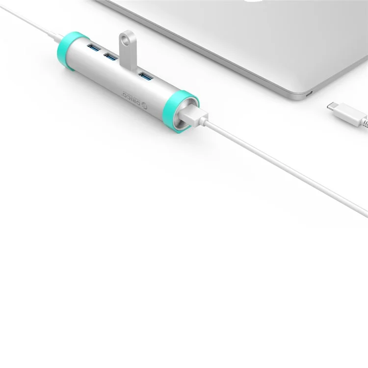 ORICO Aluminum 4-Port USB 3.0 Hub ARH4-U3-SV with Separate 1.6Ft / 0.5M + 1Ft / 0.3M Cable