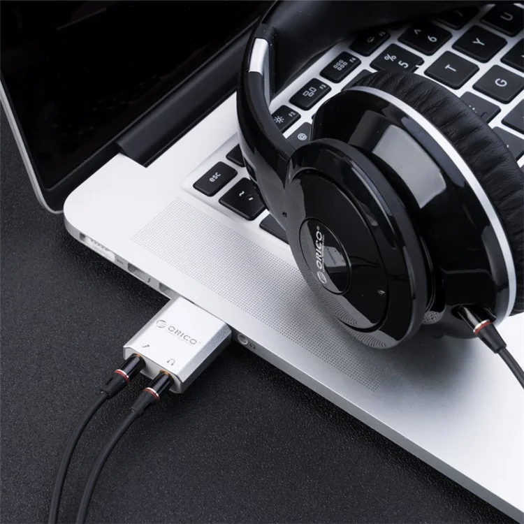 ORICO SK02 USB2.0 External Stereo Sound Card Adapter - Silver Color