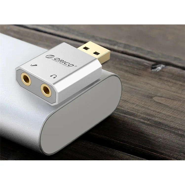 ORICO SK02 USB2.0 External Stereo Sound Card Adapter - Silver Color
