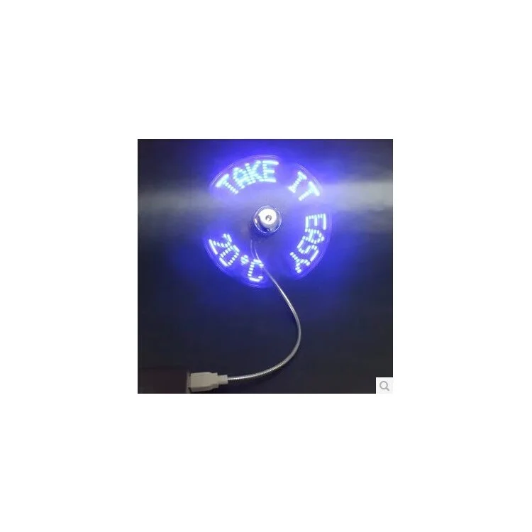 Gooseneck USB Powered LED Temperature Display Cooling Fan