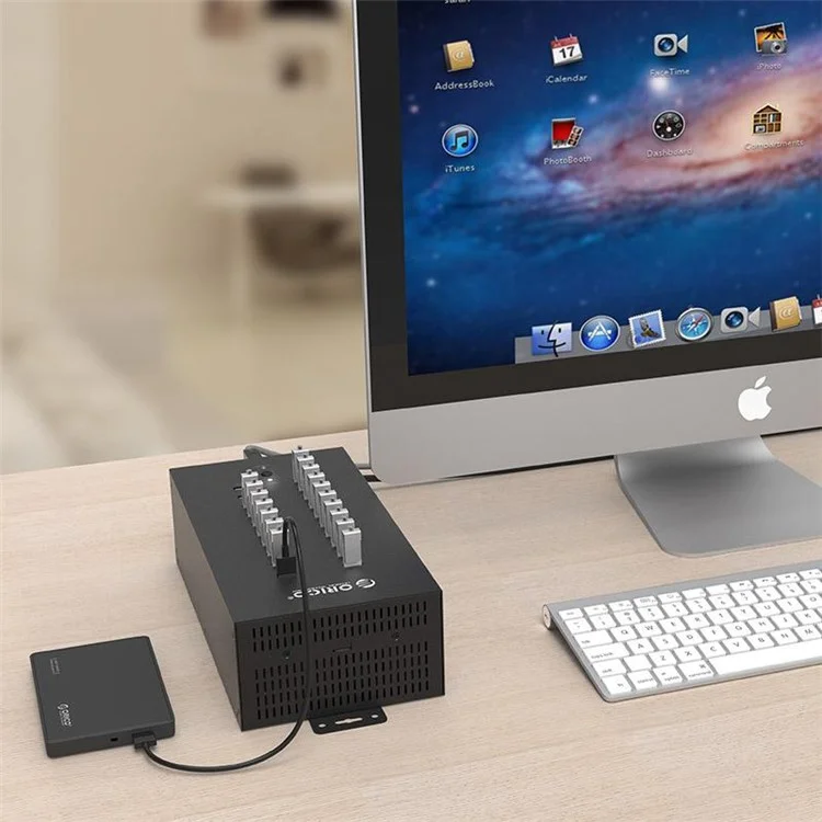 ORICO CE/FCC/RoHS Industrial 150W Charge/Data Mode 20-Port USB2.0 Hub (IH20P) - US Plug