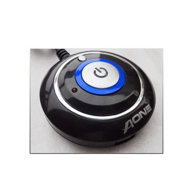 Desktop Computer Switch with Dual USB Ports + Power Reset Button + LED Lights - Black