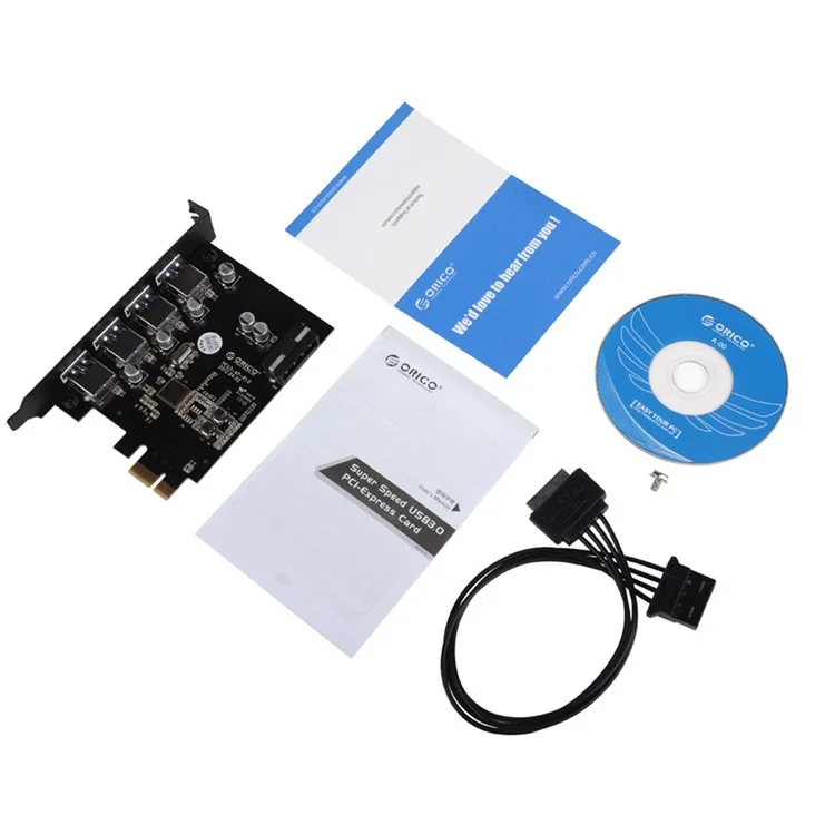 4-Port USB3.0 PCI-E Expansion Card 3.0 Adapter to USB 3.0 HUB PCI-E Extender Card (PME-4U)