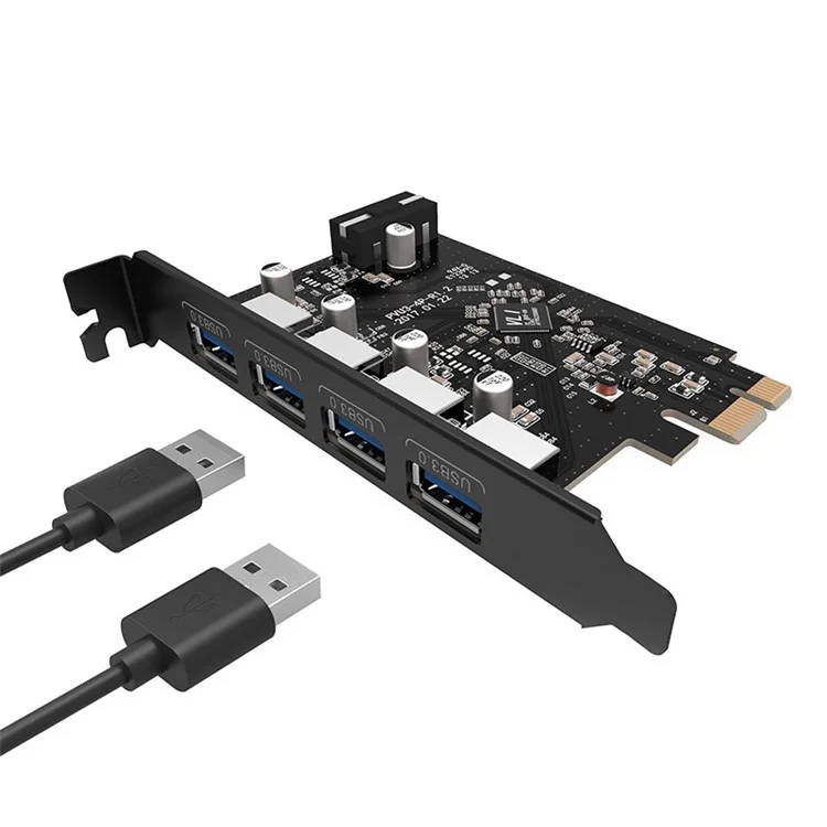 ORICO 4 Port USB 3.0 Hub PCI-Express Card Adapter Host Controller for Windows XP Vista PC Laptop (PVU3-4P)