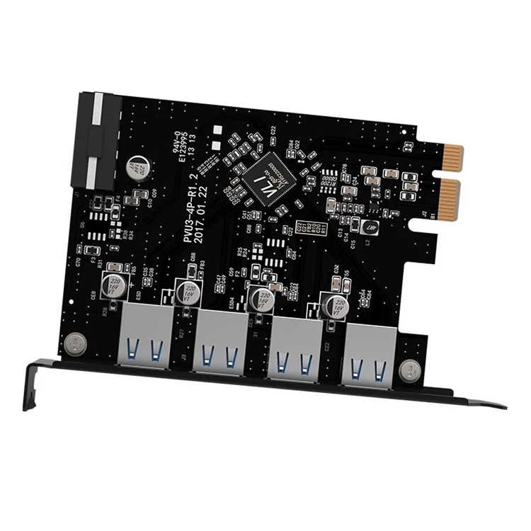ORICO 4 Port USB 3.0 Hub PCI-Express Card Adapter Host Controller for Windows XP Vista PC Laptop (PVU3-4P)