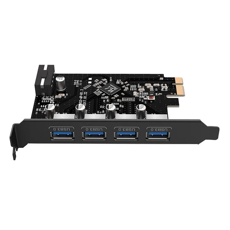 ORICO 4 Port USB 3.0 Hub PCI-Express Card Adapter Host Controller for Windows XP Vista PC Laptop (PVU3-4P)