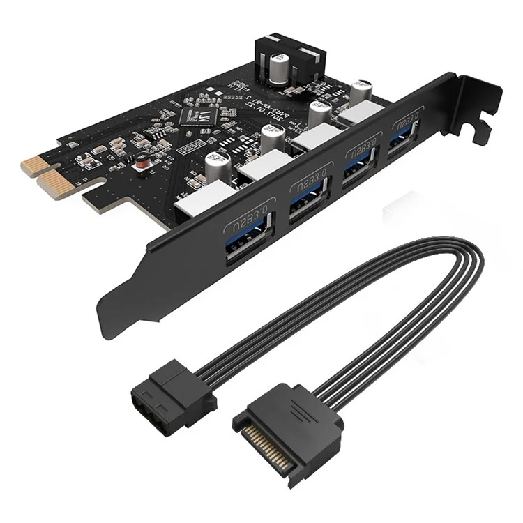 ORICO 4 Port USB 3.0 Hub PCI-Express Card Adapter Host Controller for Windows XP Vista PC Laptop (PVU3-4P)