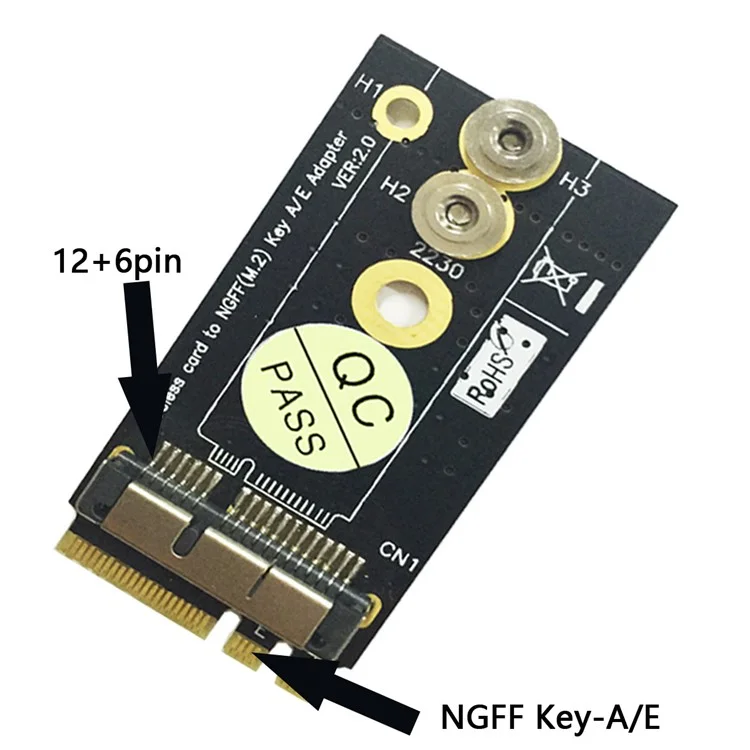 BCM94360CS2 BCM943224PCIEBT2 Wireless Card to NGFF M.2 Key A/E Adapter for Macbook OS