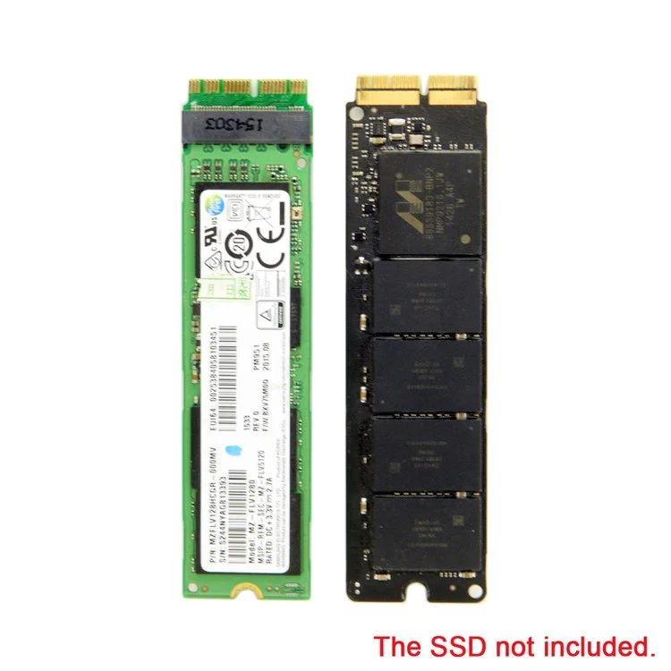 Carte de conversion 12+16 broches 2014 2015 Macbook vers M.2 NGFF M-Key SSD pour A1493 A1502 A1465 A1466