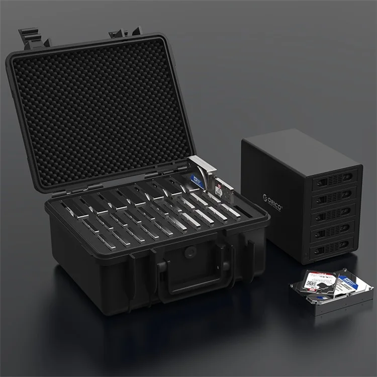 ORICO Multiple-bay 3.5 inch HDD Hard Drive External Protection Storage Case Box (PSC-L8S22-BK)