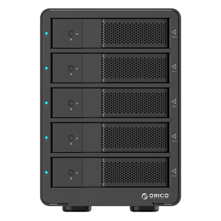 ORICO 9558RU3 Aluminum USB 3.0 5 Bay 3.5-inch SATA Hard Drive Enclosure with RAID Function - EU Plug