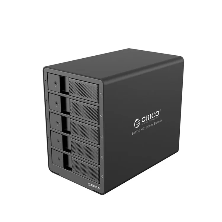 ORICO 9558RU3 Aluminum USB 3.0 5 Bay 3.5-inch SATA Hard Drive Enclosure with RAID Function - EU Plug