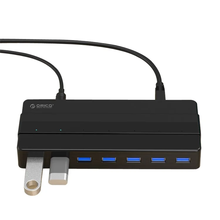 ORICO H7928-U3 High Speed 7 Ports USB 3.0 HUB with 12V/2A Power Adapter - EU Plug