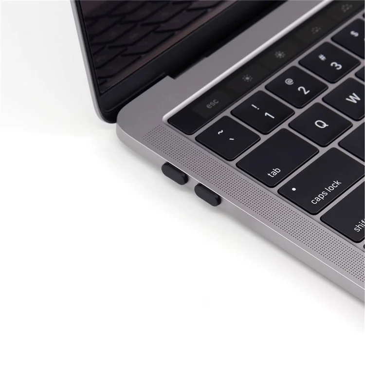 ENKAY HAT PRINCE 5Pçs/Jogo Anti-poeira Plugues para MacBook 12 polegadas / MacBook Pro 13,3 polegadas / MacBook Pro 15,4 polegadas - Preto
