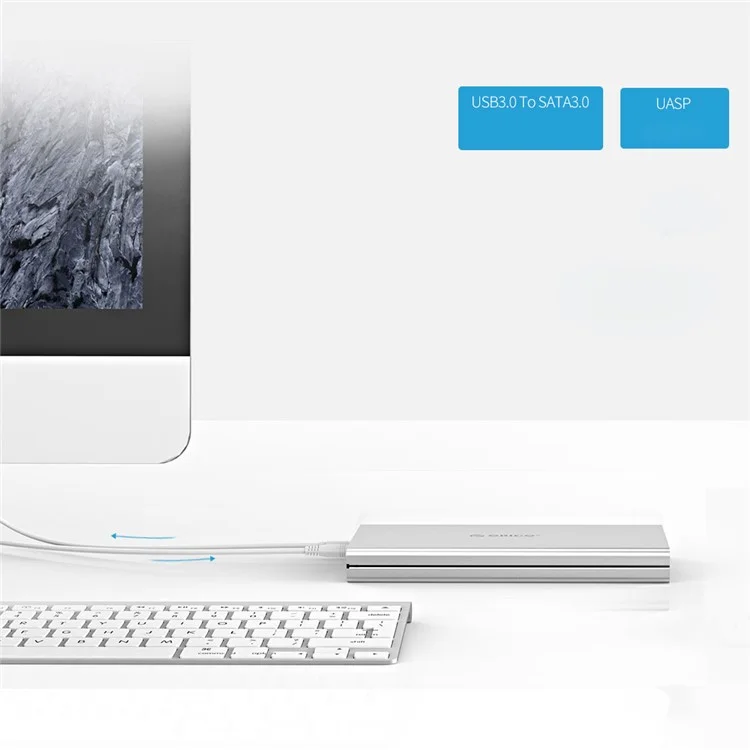 ORICO 2528U3-SV Aluminum Alloy USB 3.0 Hard Drive Enclosure for 2.5-inch SATA SSD HDD