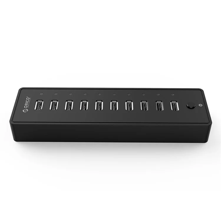 ORICO P10-U2 10-Port USB2.0 480Mbps High Speed ABS Hub - AU Plug