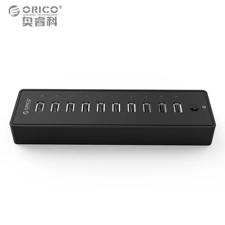 ORICO P10-U2 10-Port USB2.0 480Mbps High Speed ABS Hub - AU Plug