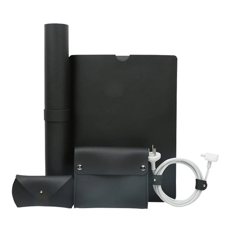 Soyan Для 13,3-дюймового Macbook 5-в-1 Корпус Ноутбука + Кабельный Пакет Адаптера Power + Power + Bag + Desk Mat - Черный