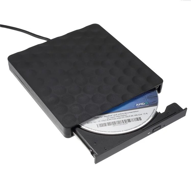 Dots Design CD Burner Drive DVD-RW Pop-up Externe Optical Drive [avec Câble de Port Usb3.0] Pour le Carnet / PC / Macbook